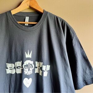 BGKY Tultex Tshirt 👑💀🖤 Matt Simone Art Unisex XXL Black King Skull Heart Goth
